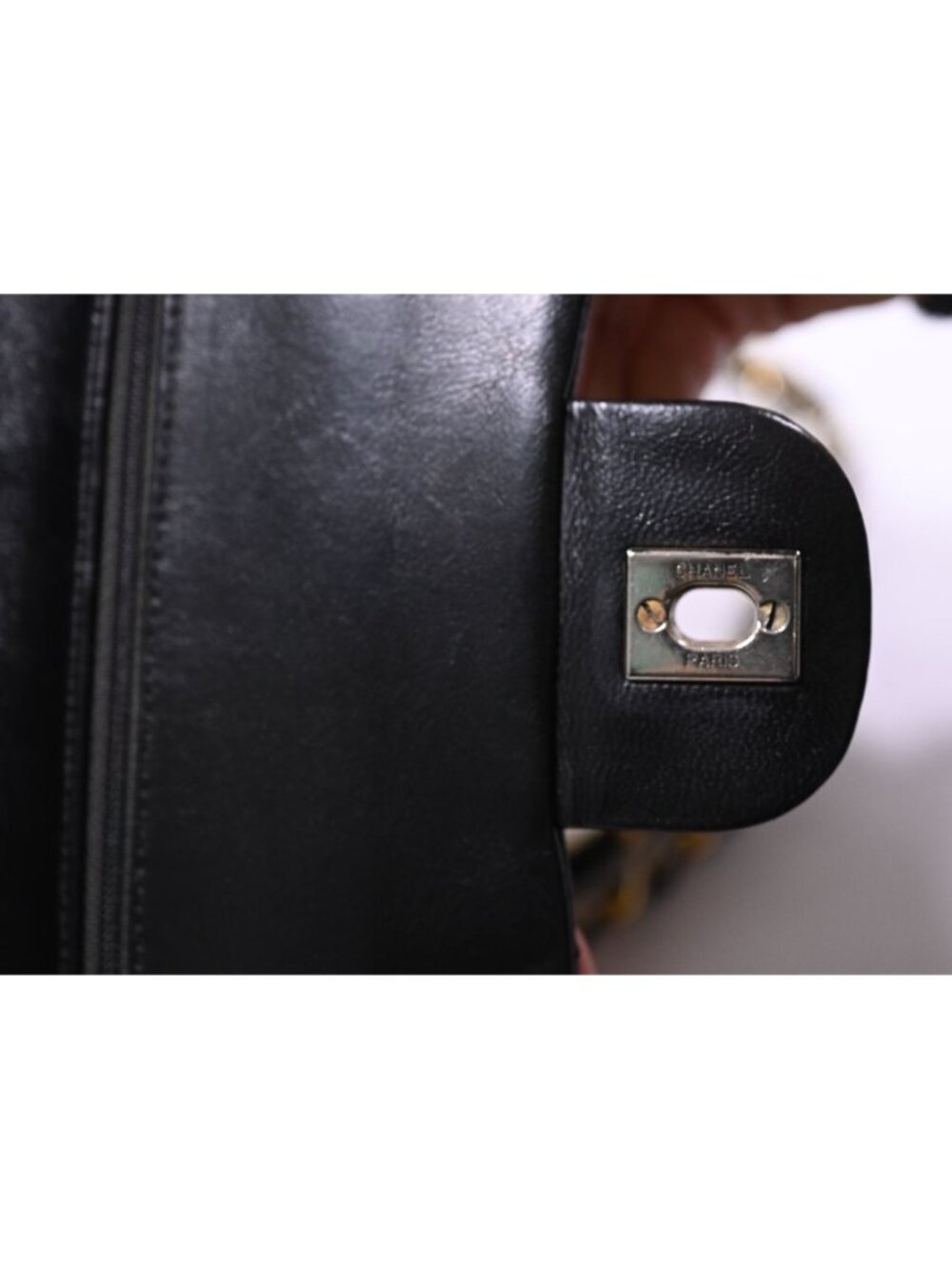 Chanel Vintage 90s Classic Small Double Flap Bag in Black - Picture 11 of 16